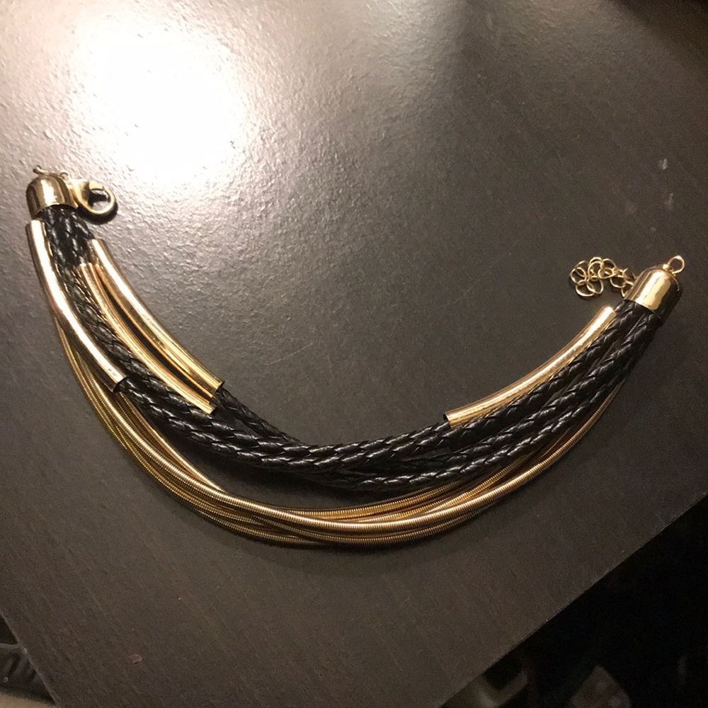 Black and cold bracelet